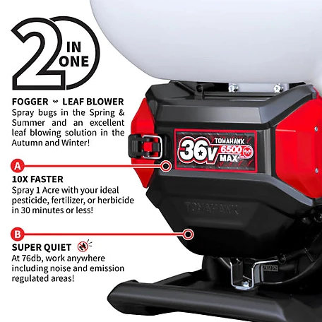 4 Gallon Battery Powered 36V TOMAHAWK® Backpack Fogger, Leaf Blower for Pest Control (eTMD14) - Image 3