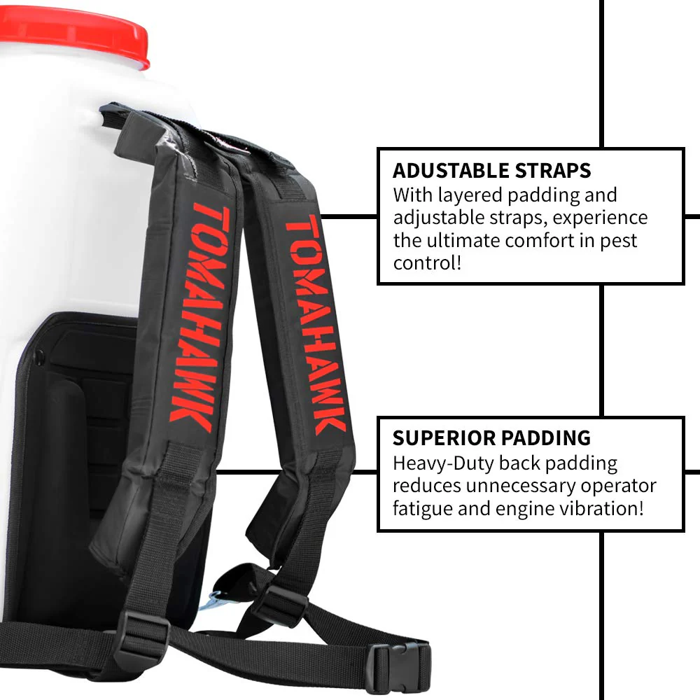 5 Gallon Gas Power Backpack Sprayer by TOMAHAWK® with Twin Tip Nozzle for Pesticides (TPS25) - Image 2