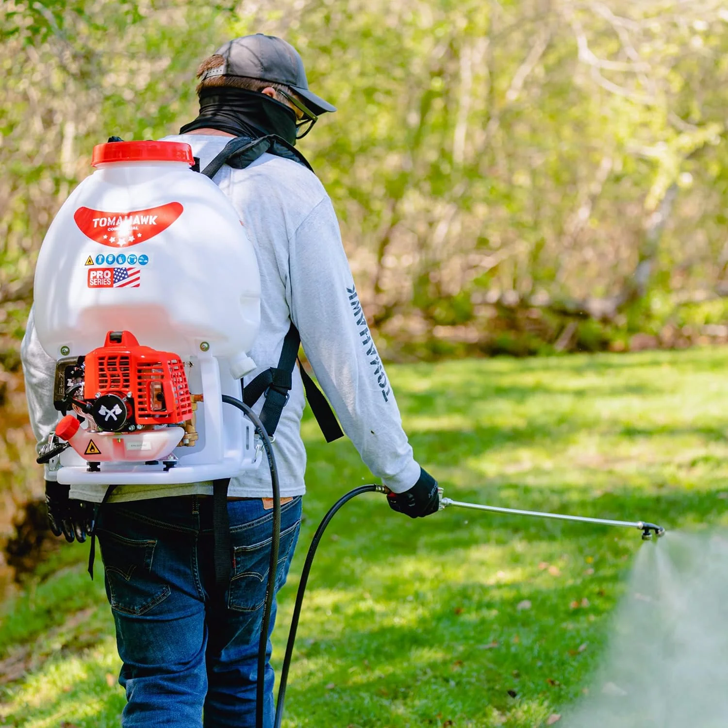 5 Gallon Gas Power Backpack Sprayer by TOMAHAWK® with Twin Tip Nozzle for Pesticides (TPS25) - Image 6