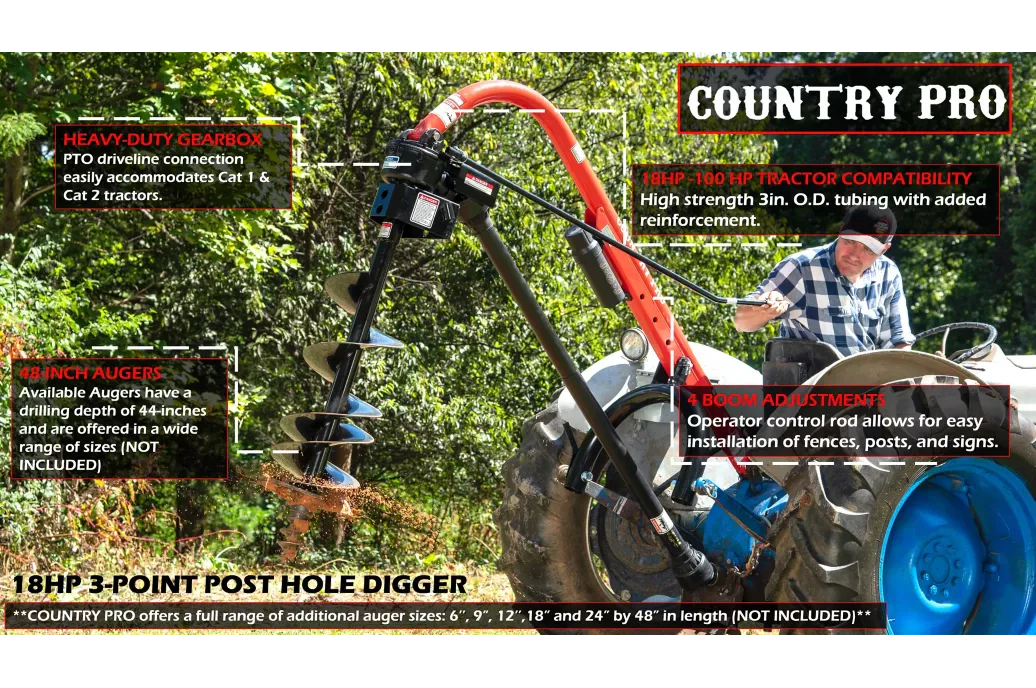 Country Pro™ 3-Point Post Hole Digger (YTL-007-643) - Image 4