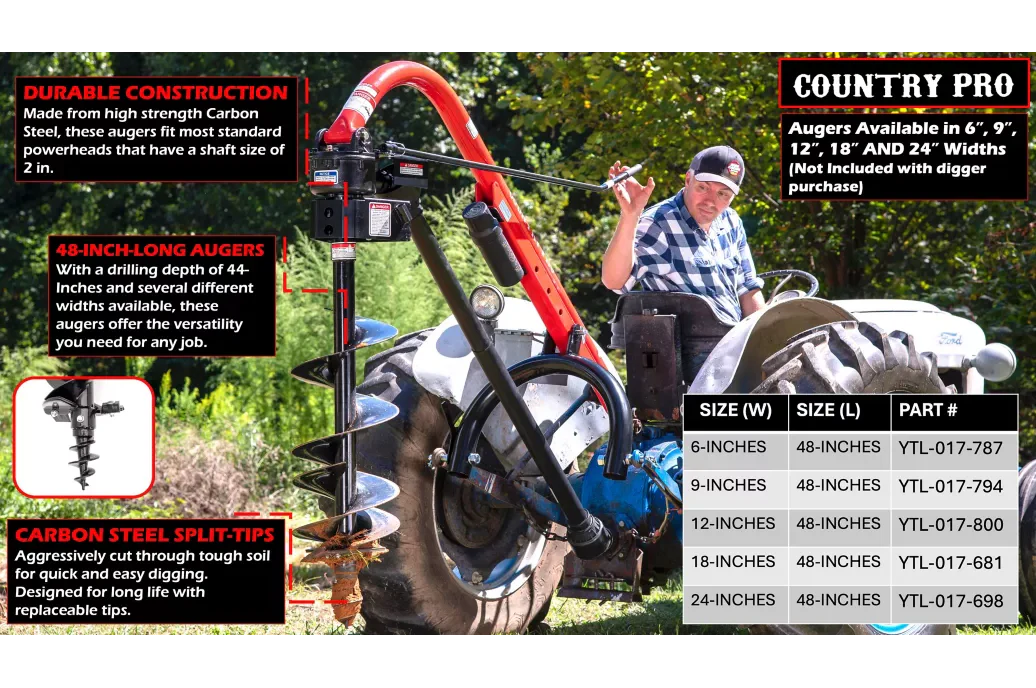 Country Pro™ 3-Point Post Hole Digger (YTL-007-643) - Image 6