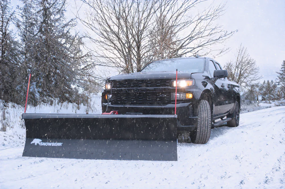 SnowBear 84" x 22" Universal SUV/Truck Mount T-Frame Snow Plow Kit with Winch & Wireless Remote (AVAL8422) - Image 2