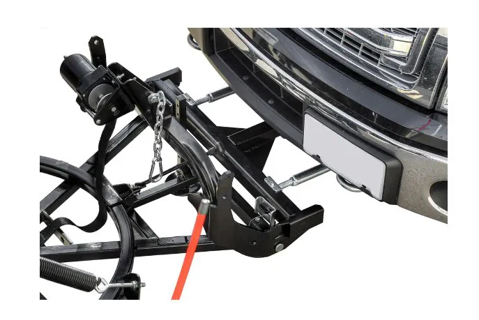 SnowBear 84" x 22" Universal SUV/Truck Mount T-Frame Snow Plow Kit with Winch & Wireless Remote (AVAL8422) - Image 7