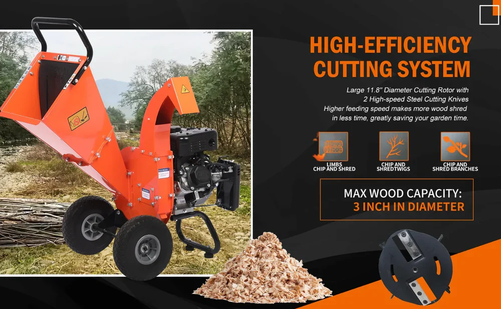 EFCUT C30 LITE Wood Chipper 3" Horizontal 7HP 212cc 4-stroke Gas-Powered (C30LITE) - Image 11