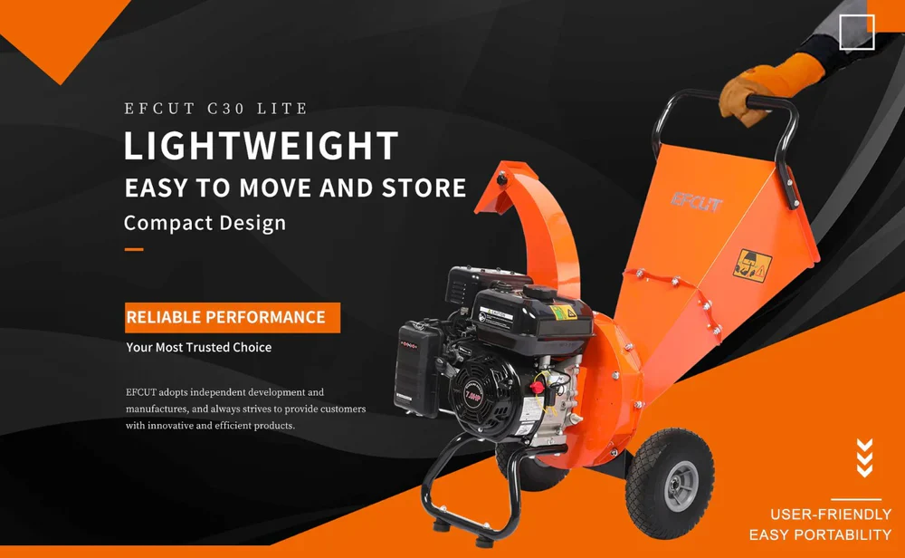 EFCUT C30 LITE Wood Chipper 3" Horizontal 7HP 212cc 4-stroke Gas-Powered (C30LITE) - Image 8
