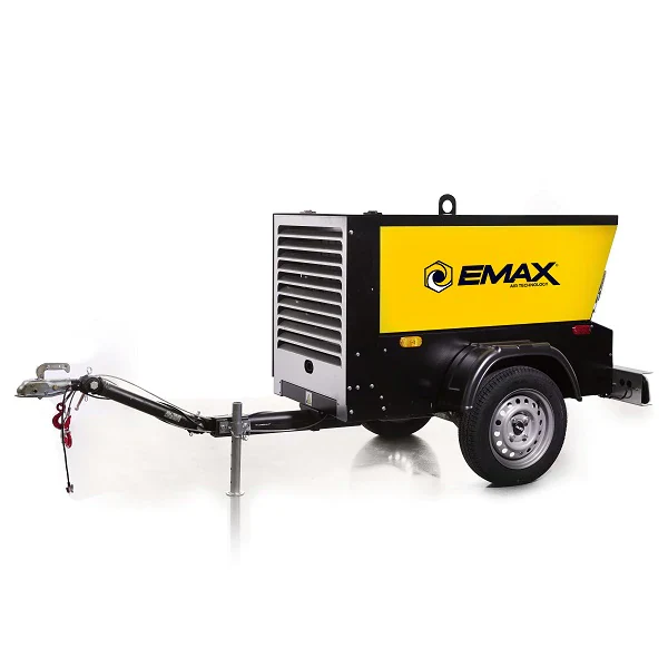 EMAX Trailer Mounted 115 CFM 24HP Kubota Diesel Driven Rotary Screw Compressor (EDS115TR.EMA) - Image 2