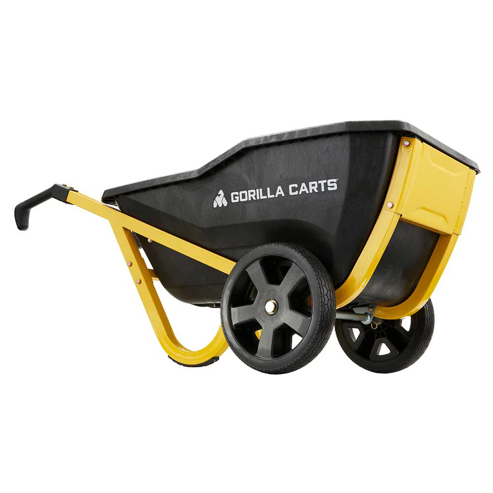 Gorilla Cart Yard Cart Wheelbarrow Polyethylene Bed 7 Cu. Ft. Capacity (GCR-7S) - Image 15