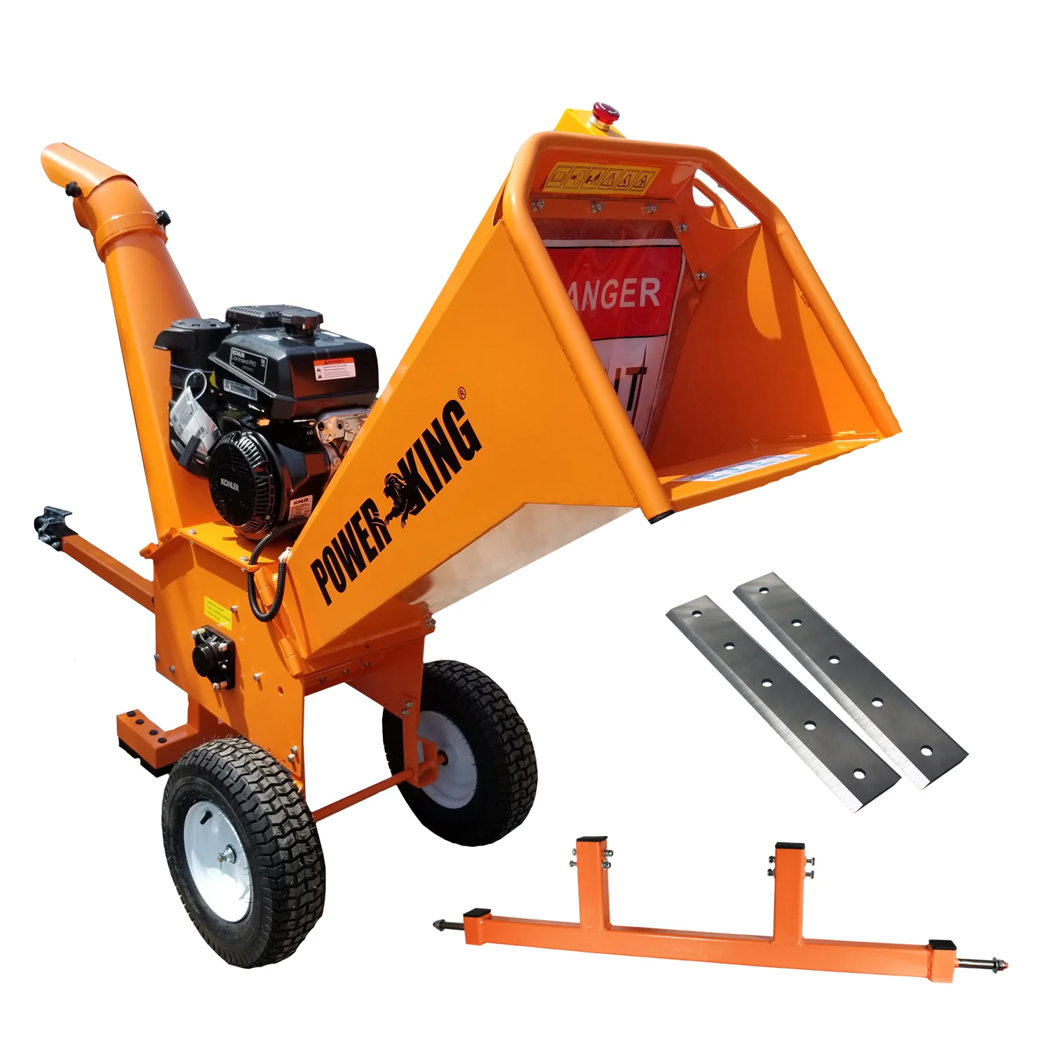 PowerKing 5" 14HP Kohler Tow-Behind Wood Chipper Shredder (PK0915) - Image 3