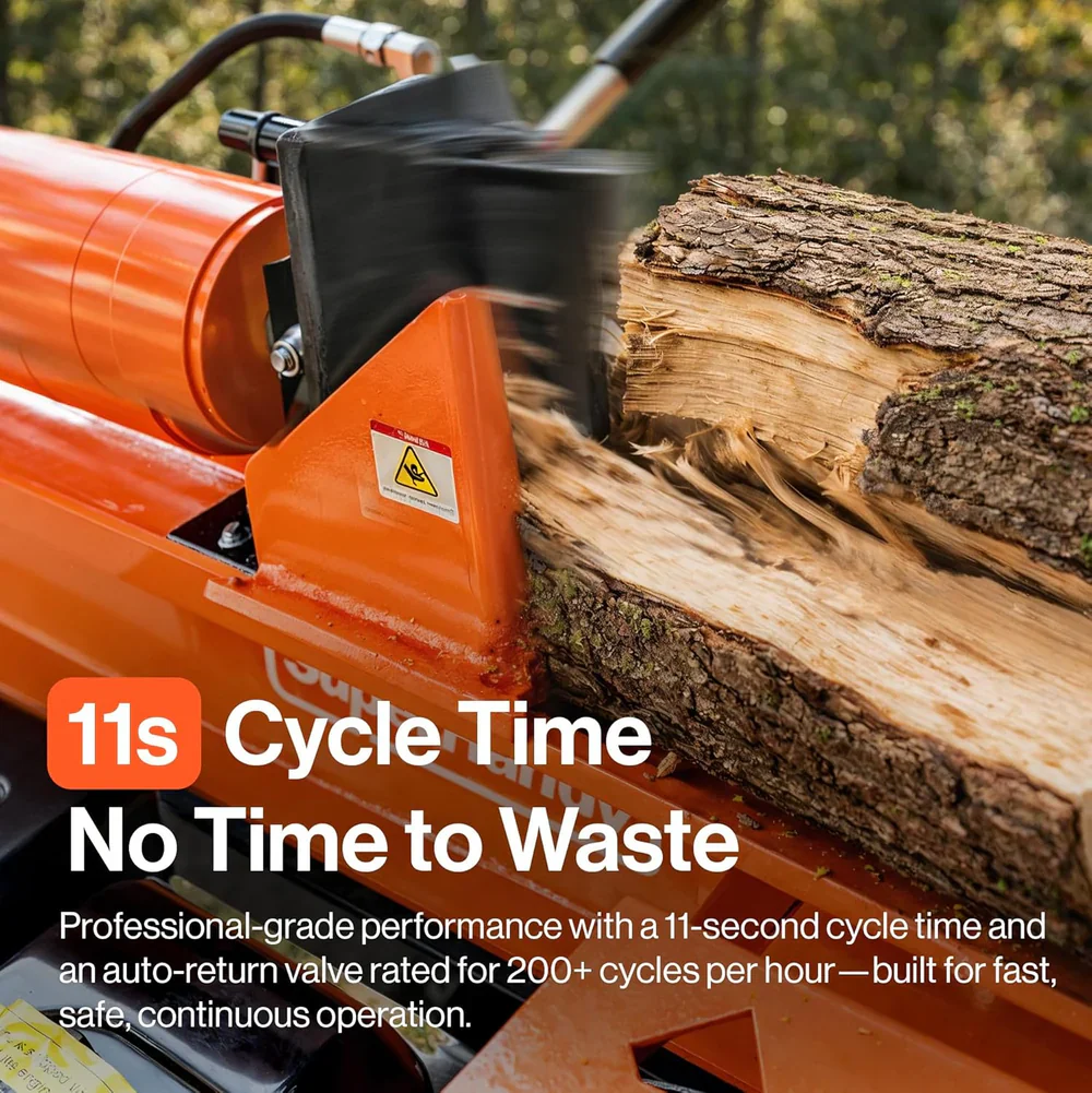 SuperHandy 27-Ton Gas Log Splitter Vertical Horizontal Towable (GUT199) - Image 6
