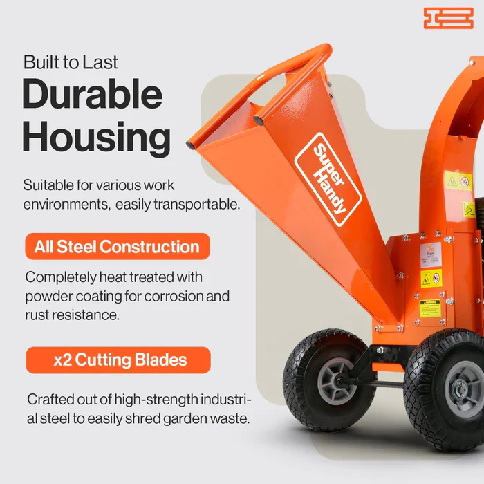 SuperHandy 3" Max Cutting - Compact Wood Chipper Shredder - 7HP Gas Engine (GUO035) - Image 16