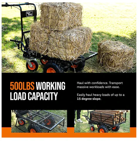 SuperHandy 48V 660 lb Working Capacity Self-Propelled Electric Utility Wagon (GUO095) - Image 6