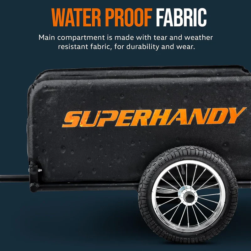 SuperHandy Foldable Follow Behind Wagon 155 lbs Capacity Compatible (GUT157) - Image 8
