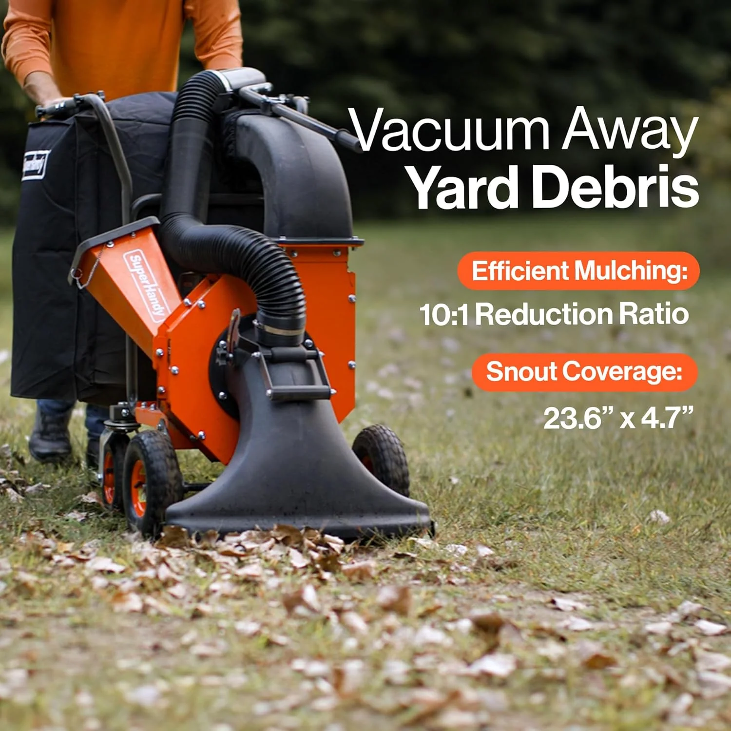 SuperHandy Leaf Vacuum Wood Chipper Mulcher 2" Branches Gas 7HP (GUO128) - Image 4